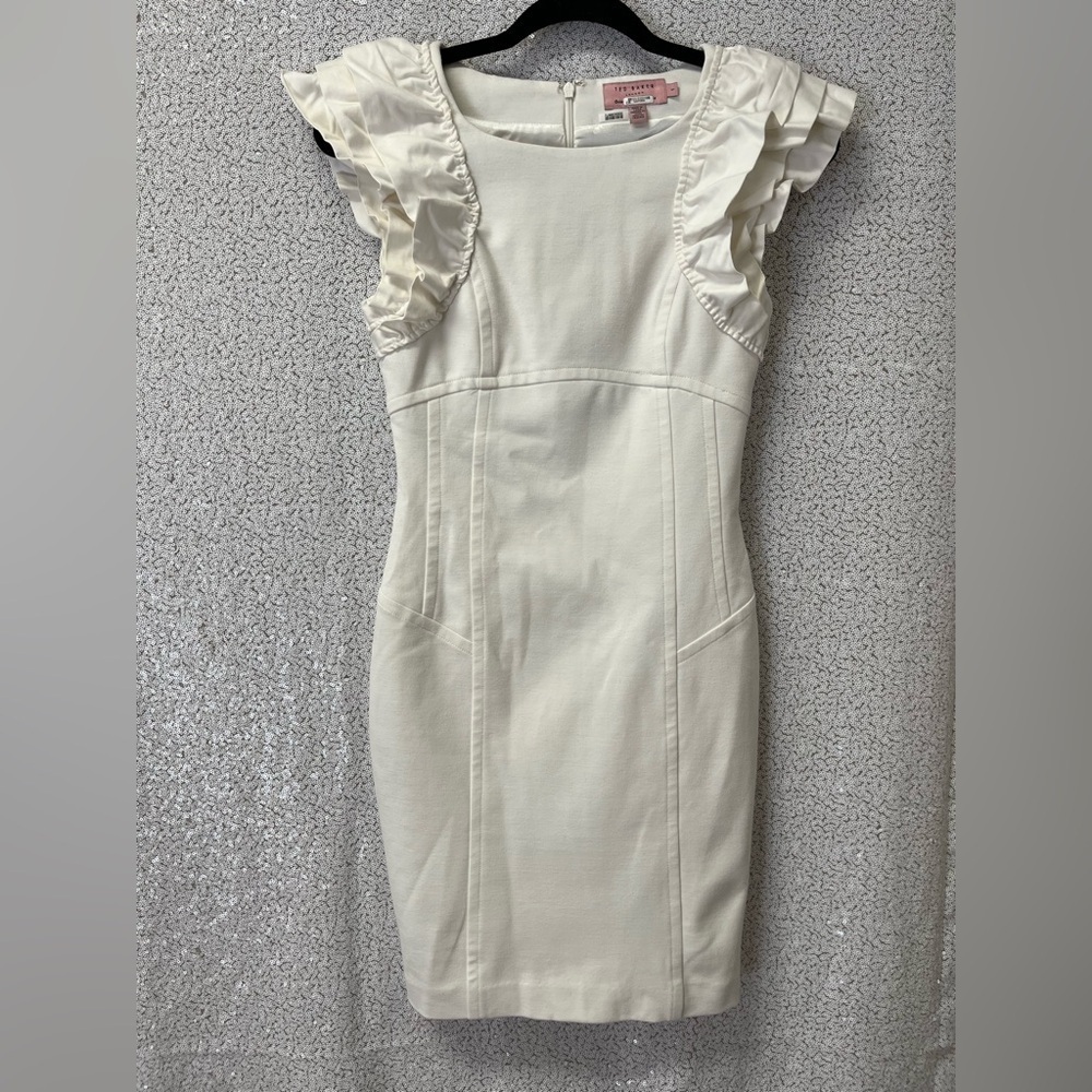 Ted Baker Reno dress in white | size 1  / us 2-4